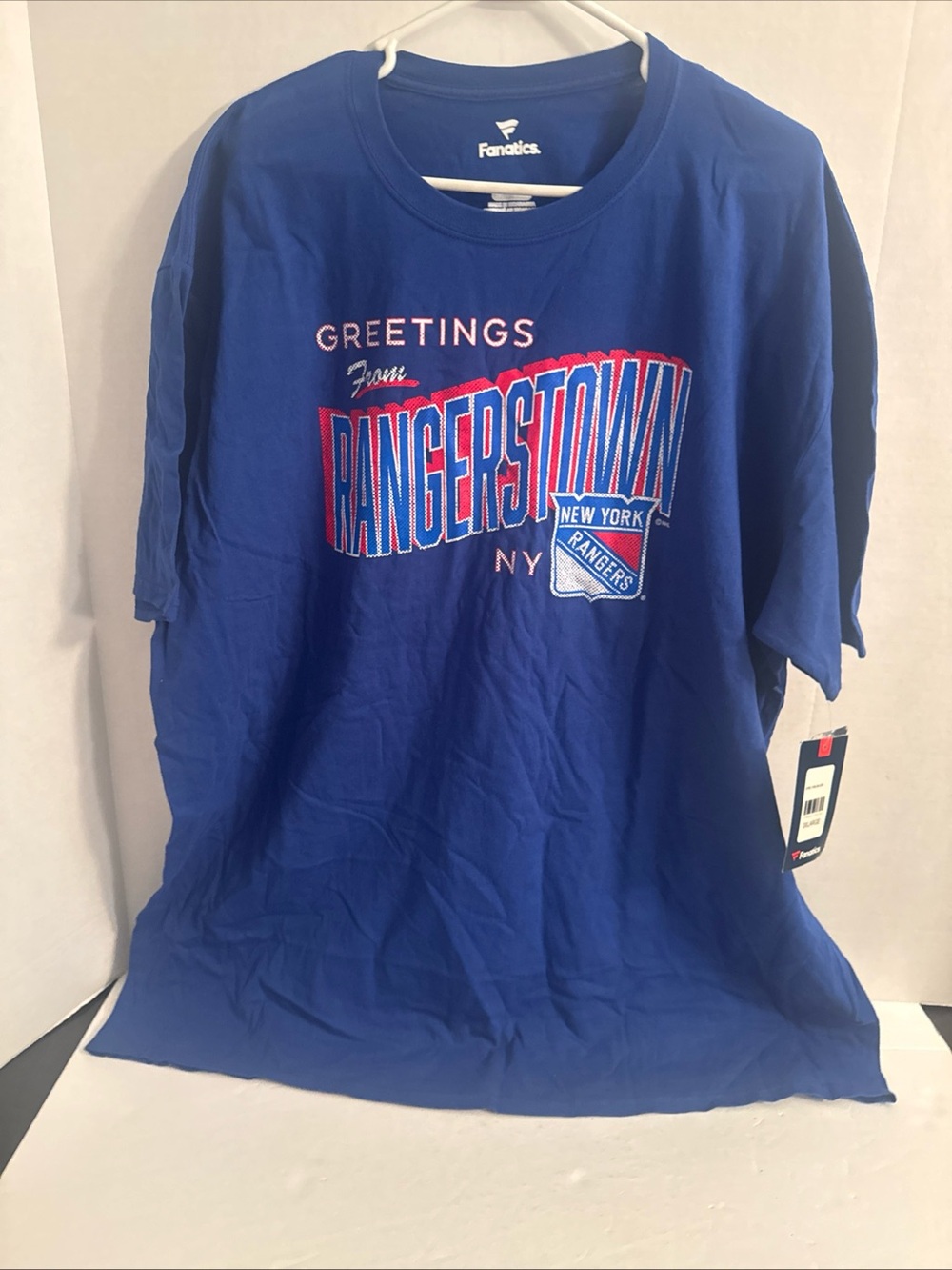 Fanatics New York Rangers Mens 3XL Blue T Shirt Short Sleeve Rangerstown NHL NWT